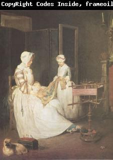 Jean Baptiste Simeon Chardin La Mere Laborieuse (The Diligent Mother) (mk05)